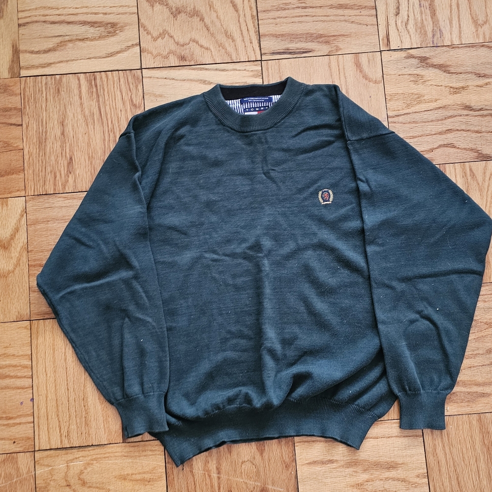 Tommy Hilfiger Vintage Men's Forest Green Sweater | Large
